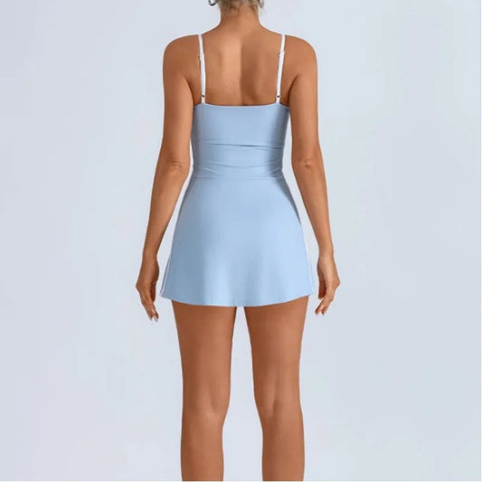 Golf Tennis Dress with Pad Sports Set Yoga for Women Workout Pickleball Clothing Badminton Skorts Activewear
