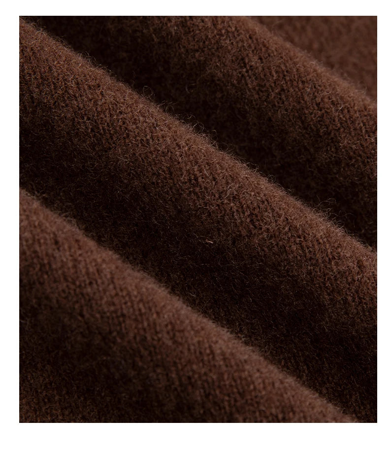 Pure Wool Sweater Men's Autumn Winter O-Neck Pullovers Business Casual