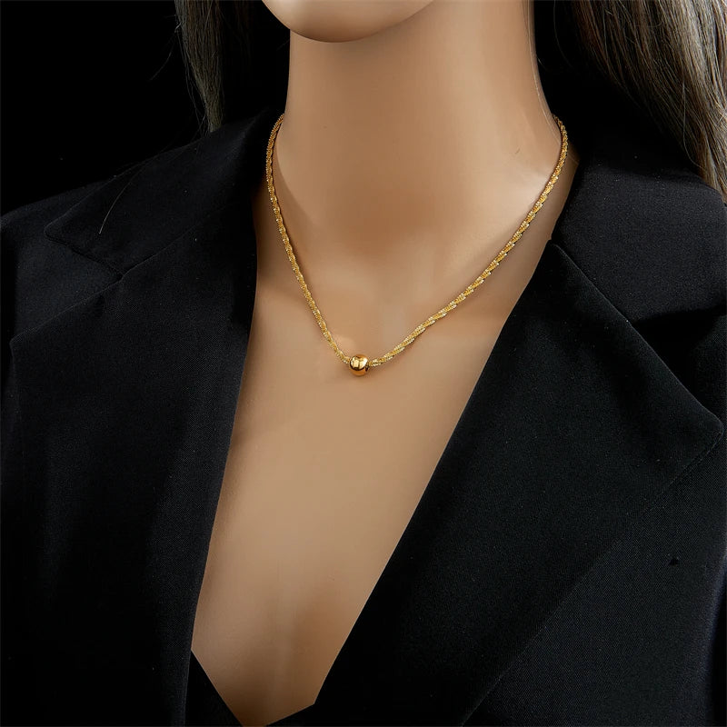 Stainless Steel Geometry Star Moon Butterfly Pendant Multilayer Chain Choker Necklace