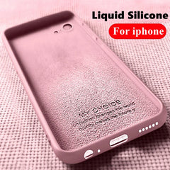 For iPhone SE Case For iPhone SE 2020 2022 SE2 SE3 Cover Coque Funda Soft Original Liquid Silicone Bumper For iPhone SE