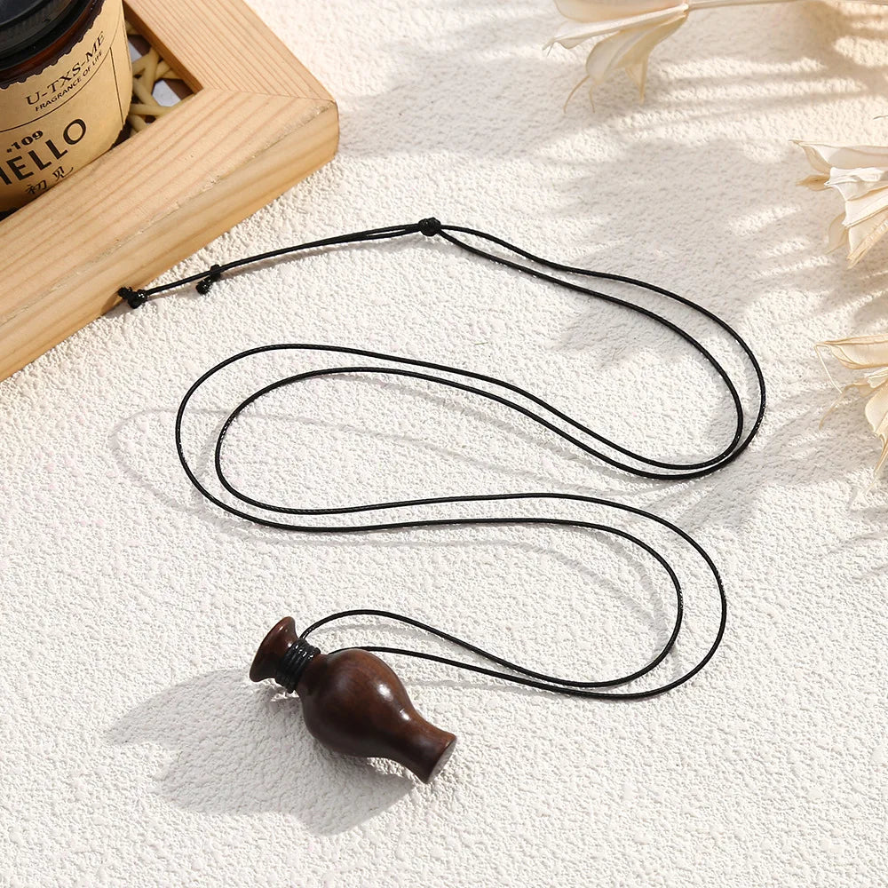 LATS Wooden Water Bottle Pendant Necklace for Women Fashion Sweater Chain Fashion Jewelry Gift Accessories Wholesale