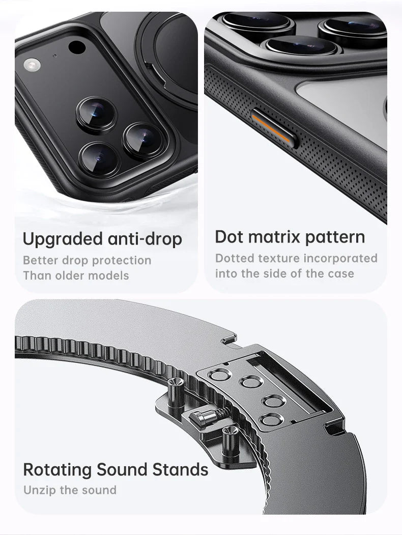 Magnetic 360 Degrees Rotating Ring Holder Case For iPhone 17 Pro Max / 17 Air