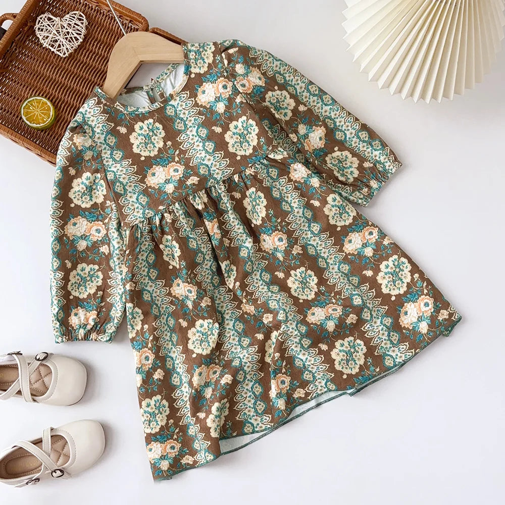 Bear Leader Autumn Girls Dress Spring Kids Princess Dress Casual