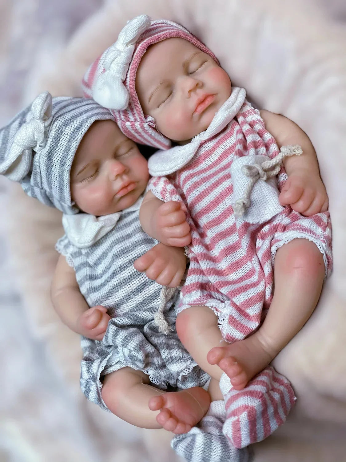 33cm Can Open Mouth Full Body Solid Silicone LouLou Reborn Girl and Boy Doll Soft Touch Handmade  Reborn Corpo De Silicone