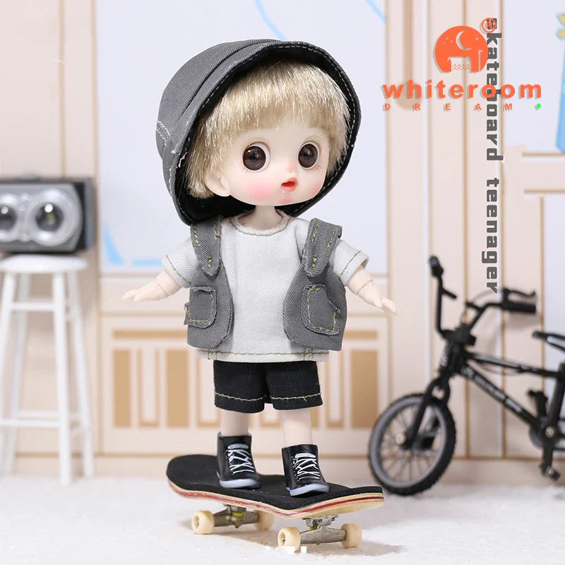 Mini Ob11 Bjd Doll Accessories Obitsu 11 Clothes Dolls For Girls Boy Toys Baby Kawaii Anime Toy Cute Items Miniature Costume