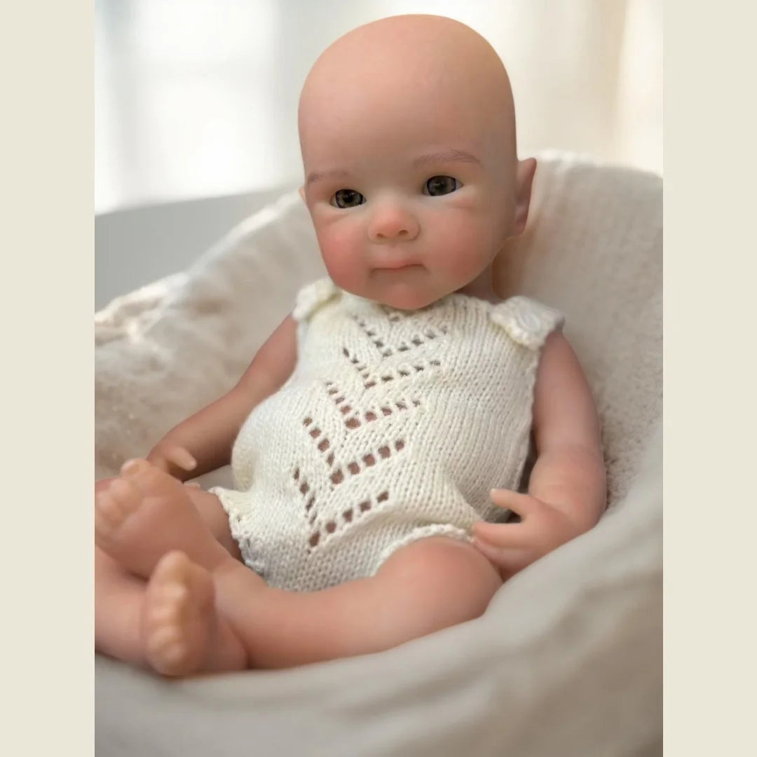 Open Mouth 13Inch Bettie With 2 Sets Clothes Solid Silicone Bebe Reborn Girl Handmade Painted Skin Soft Touch Newborn Girl Dolls