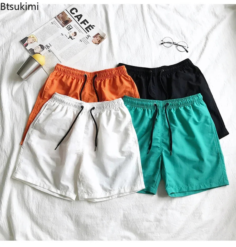 2026 Summer Men's Swimwear Swim Shorts Trunks Beach Board Shorts Swimming Pants Mens Running Sports Surffing Shorts Male M-5XL