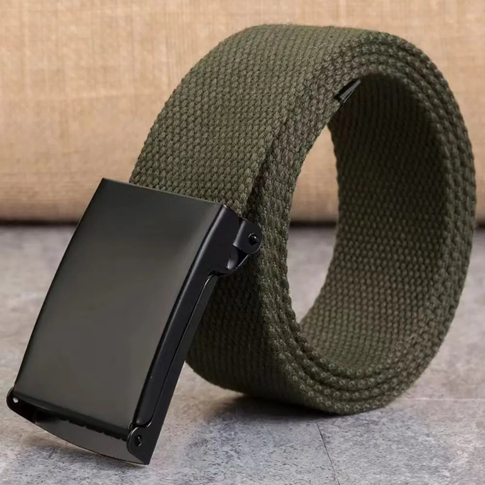 Men's Belt Fashion New Unisex Trousers Belt Women's Belt Canvas Belt Breathable Outdoor Tactical For Jeans Adjustable Waist Belt