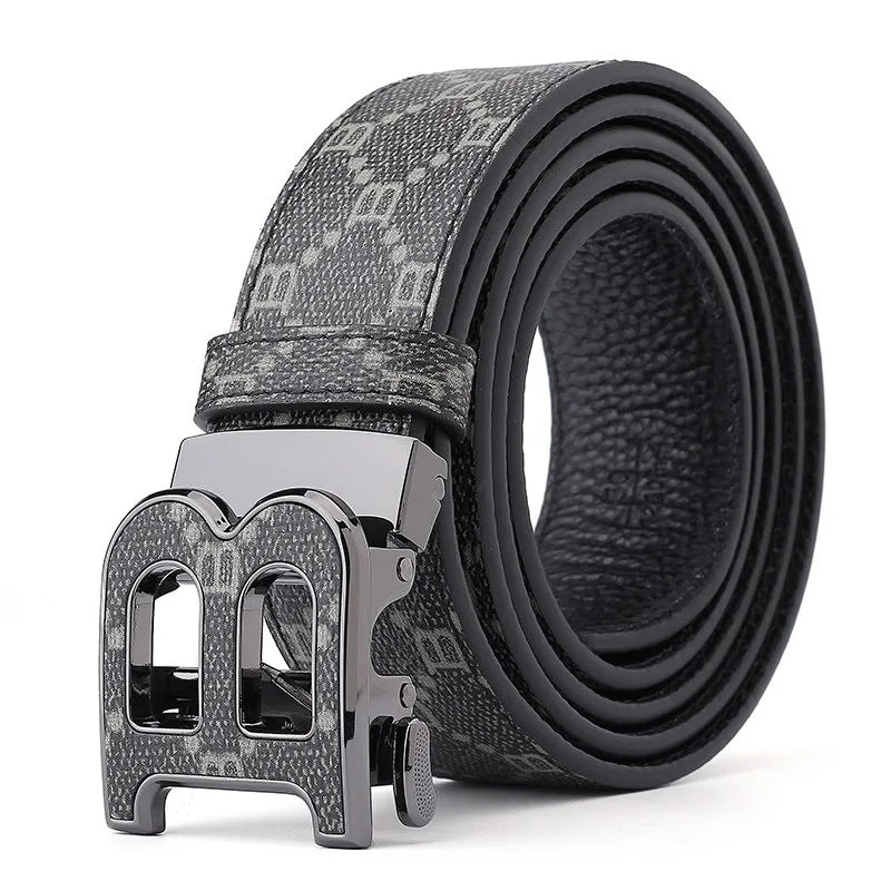 Men's Belt Luxury Brand Alloy Metal Buckle Designer Canvas Leather Belts men