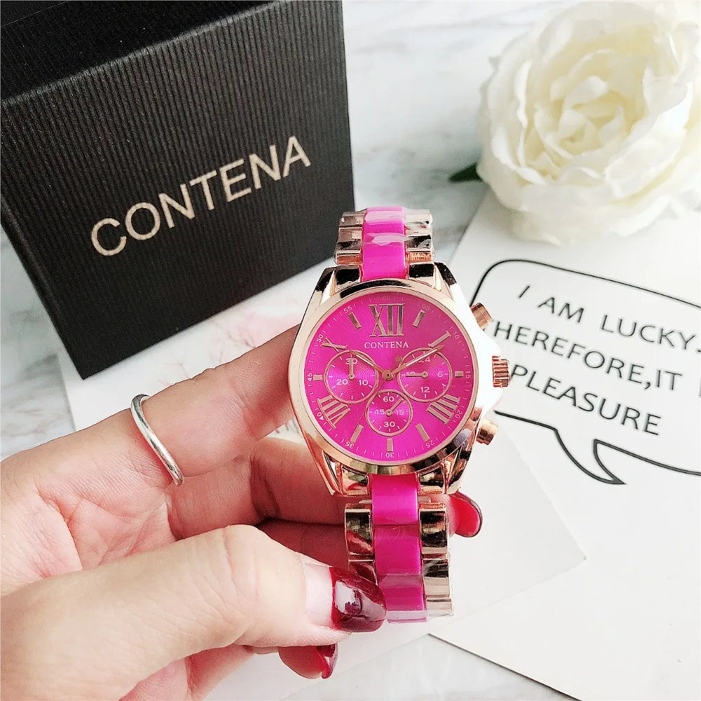 New Creative Watch Women Watches Luxury Rose Gold Quartz Ladies Watches Stainless Steel Bracelets Wristwatches Reloj Mujer
