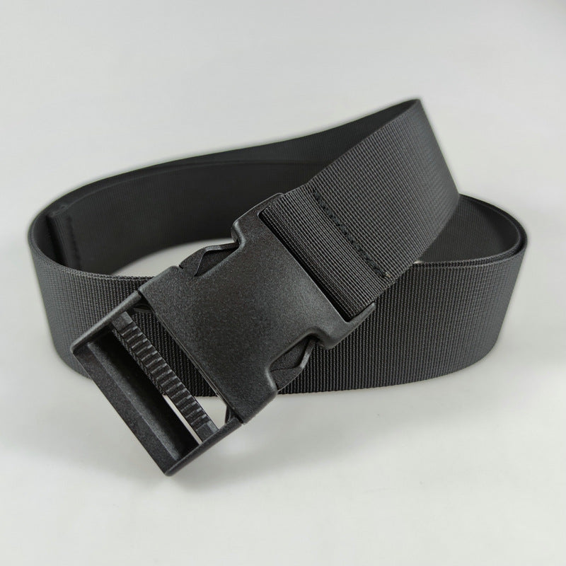 Plastic Buckle Nylon Strap for Men's Outdoor Military Training Canvas Belt 100/110/120cm Available Black