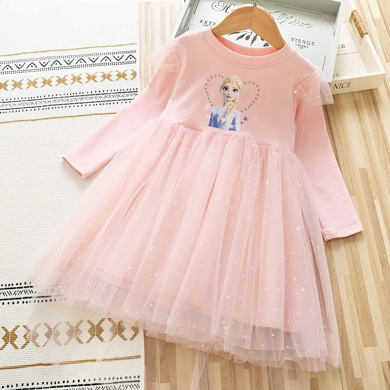 Princess Dress Girls Dress Long-sleeved For Children's Party Clothes