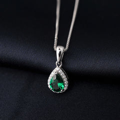 925 Sterling Silver Pendant Necklace no Chain Women Gemstone Statement Daily