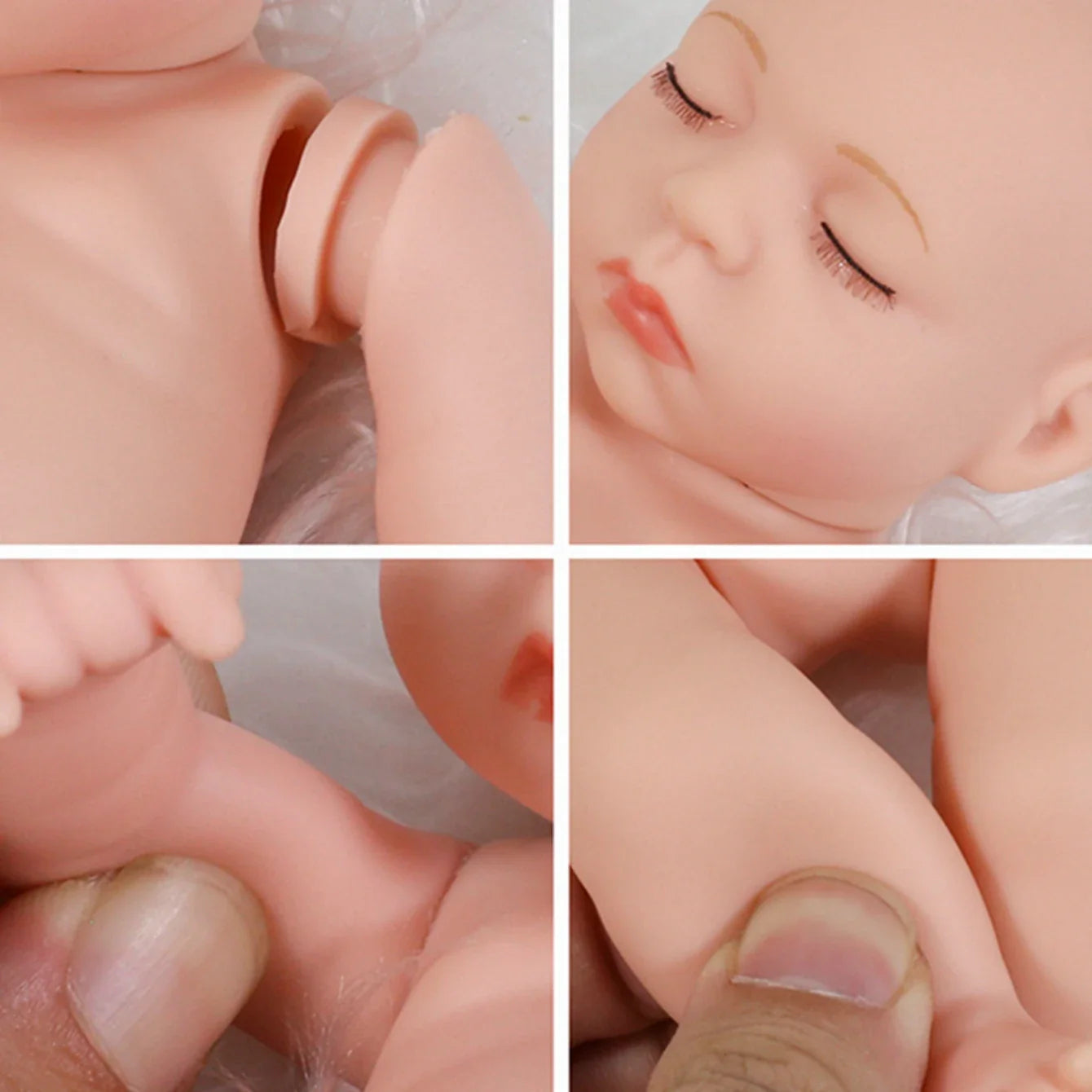 20cm Reborn Dolls Silicone Vinyl Baby Doll Cute Mini Bebe Doll Baby Reborn Doll Toys Waterproof Vinyl Doll For Girls Gift