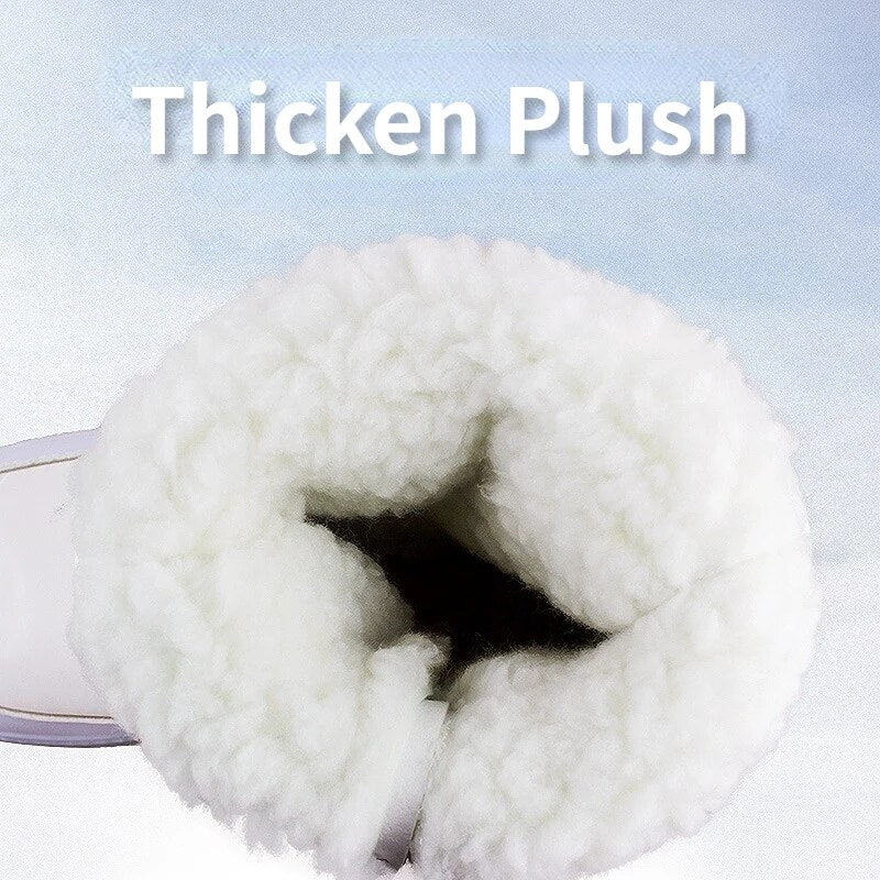 Women Winter Boots Platform Snow Boots Waterproof Non-slip Thick Plush Warm