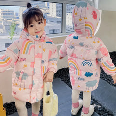 New Girls Boys Down Jacket Winter Coats Children Clothes Hooded Windbreaker Coat