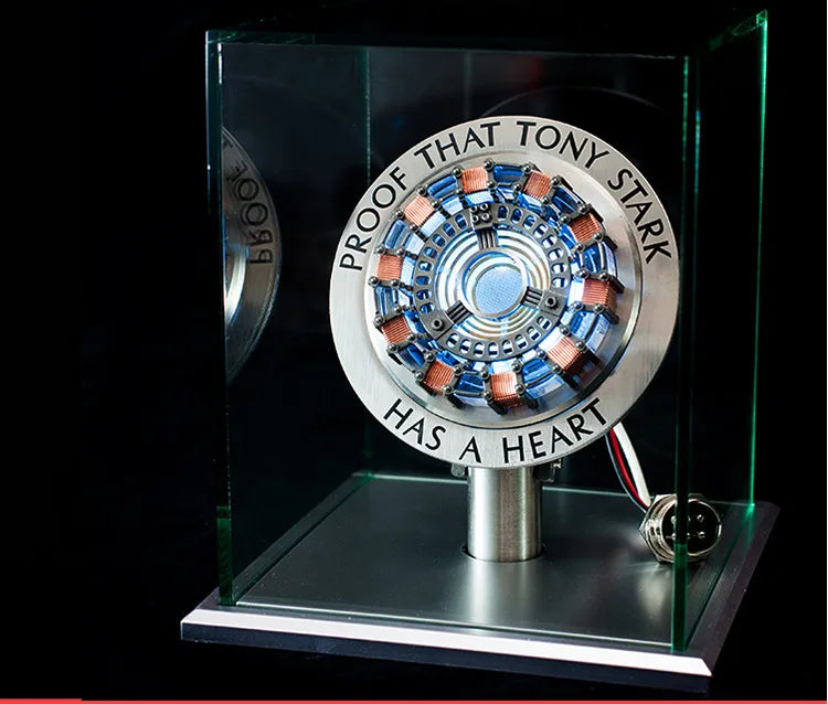 Avenger Iron Man Mk1 Arc Reactor Tony Stark Heart Of Mark Figure Led Light Model Superhero 1:1 Cosplay Toys Chest Lamp Kids Gift