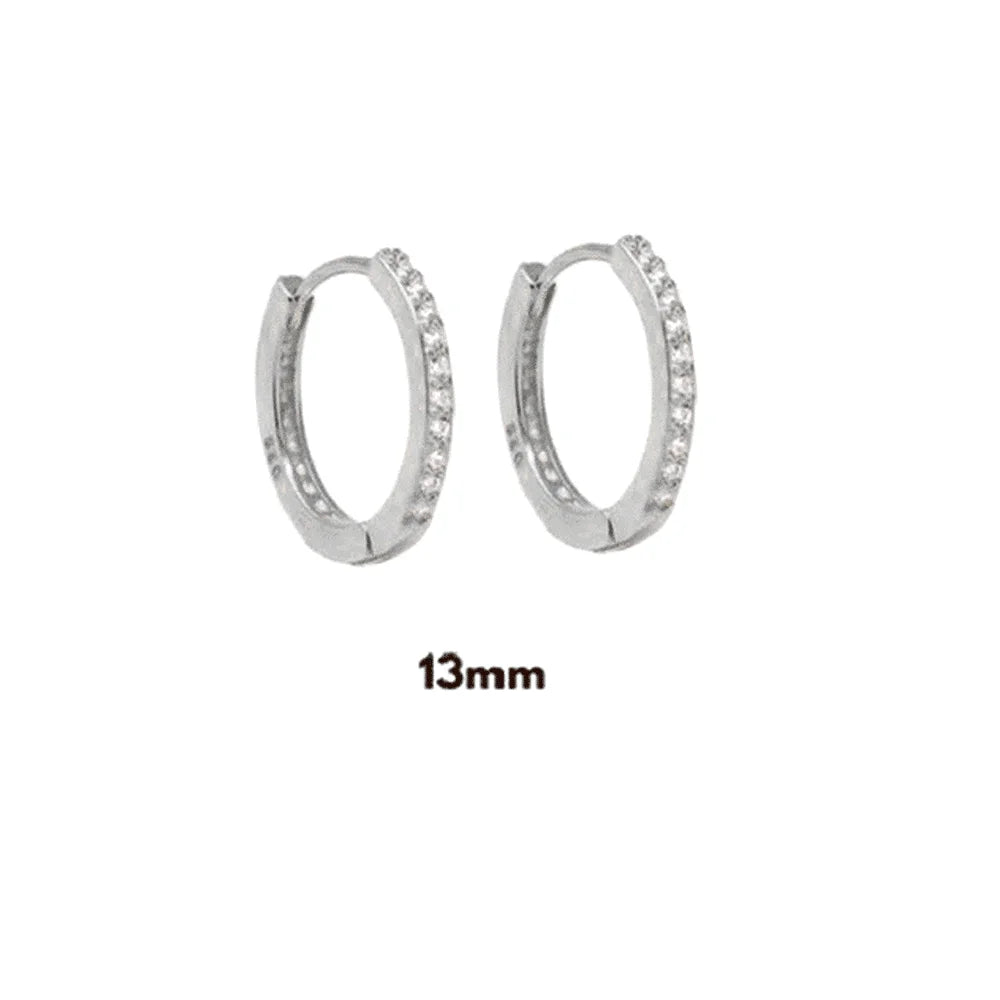 ANDYWEN 925 Sterling Silver Gold Zircon CZ 5mm 6mm 7mm 8mm To 13mm Huggies Hoops Piercing Pendiente Clips Luxury Fine Jewelry