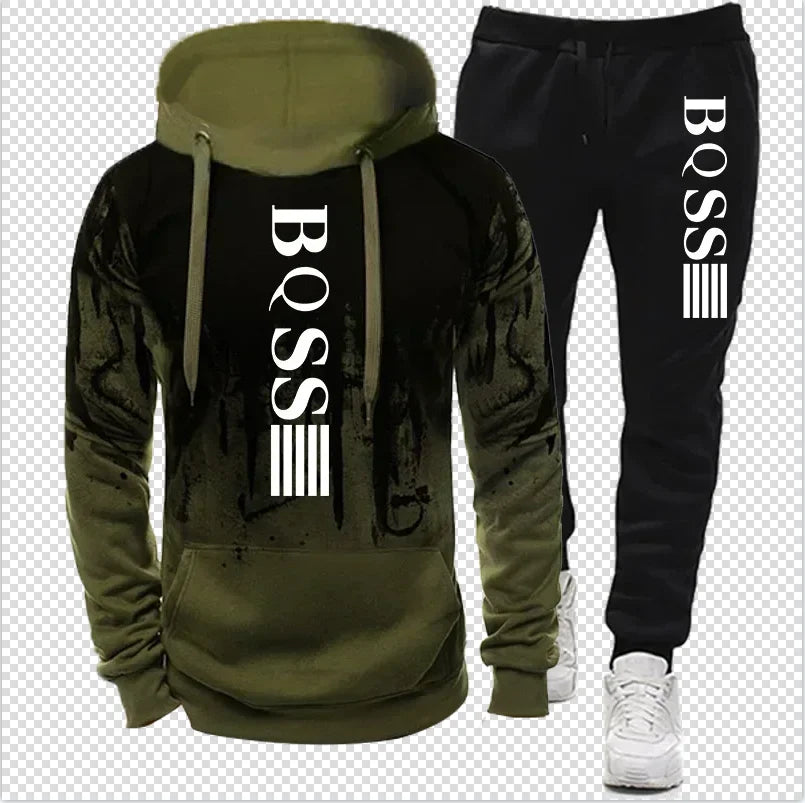 Winter hoodie set, pants, casual jogging clothes, sportswear, sportswear