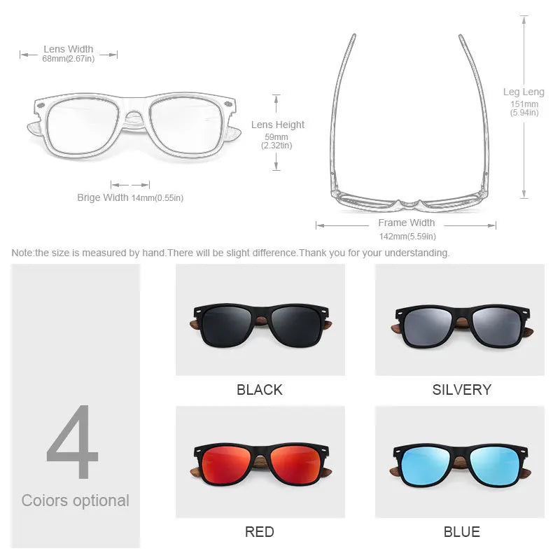 Sunglasses Men Polarized Fashion Sun Glasses Original Wood