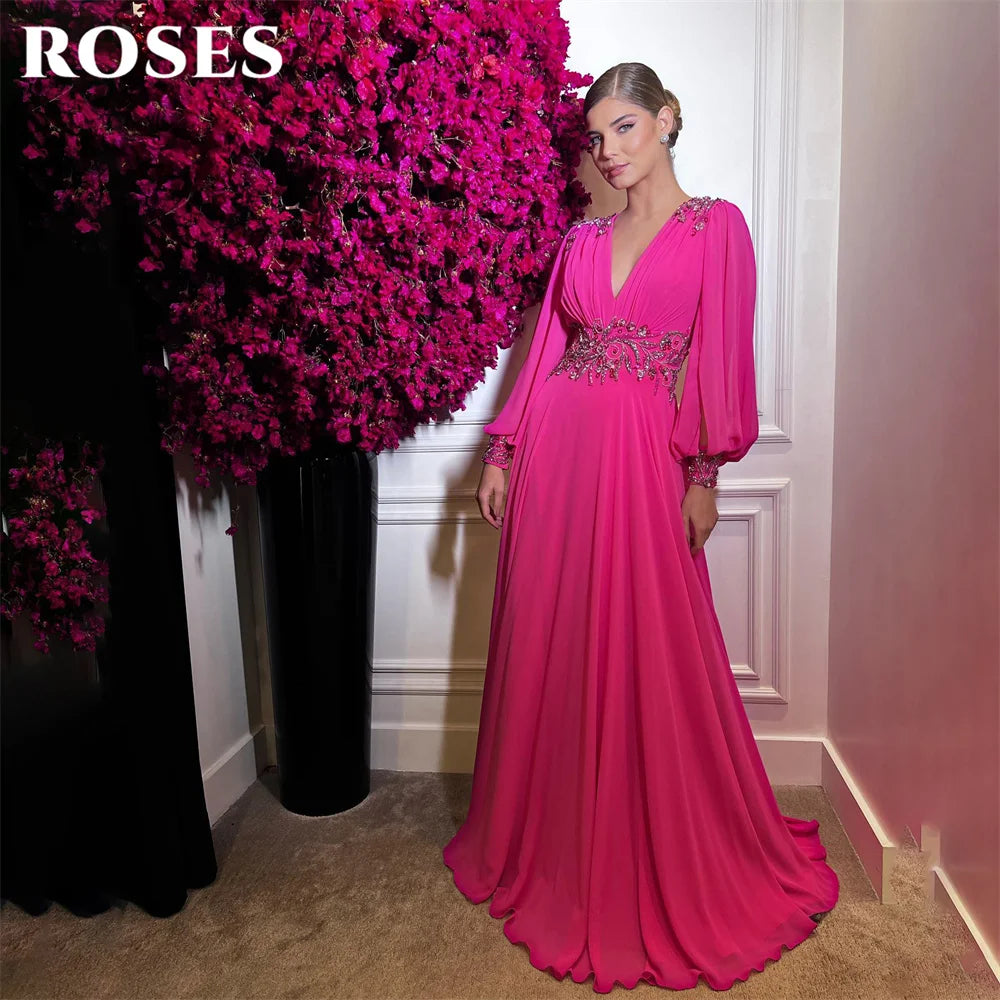Homecoming Dresses: Evening Gown Chiffon Elegant Prom Dress Sequin