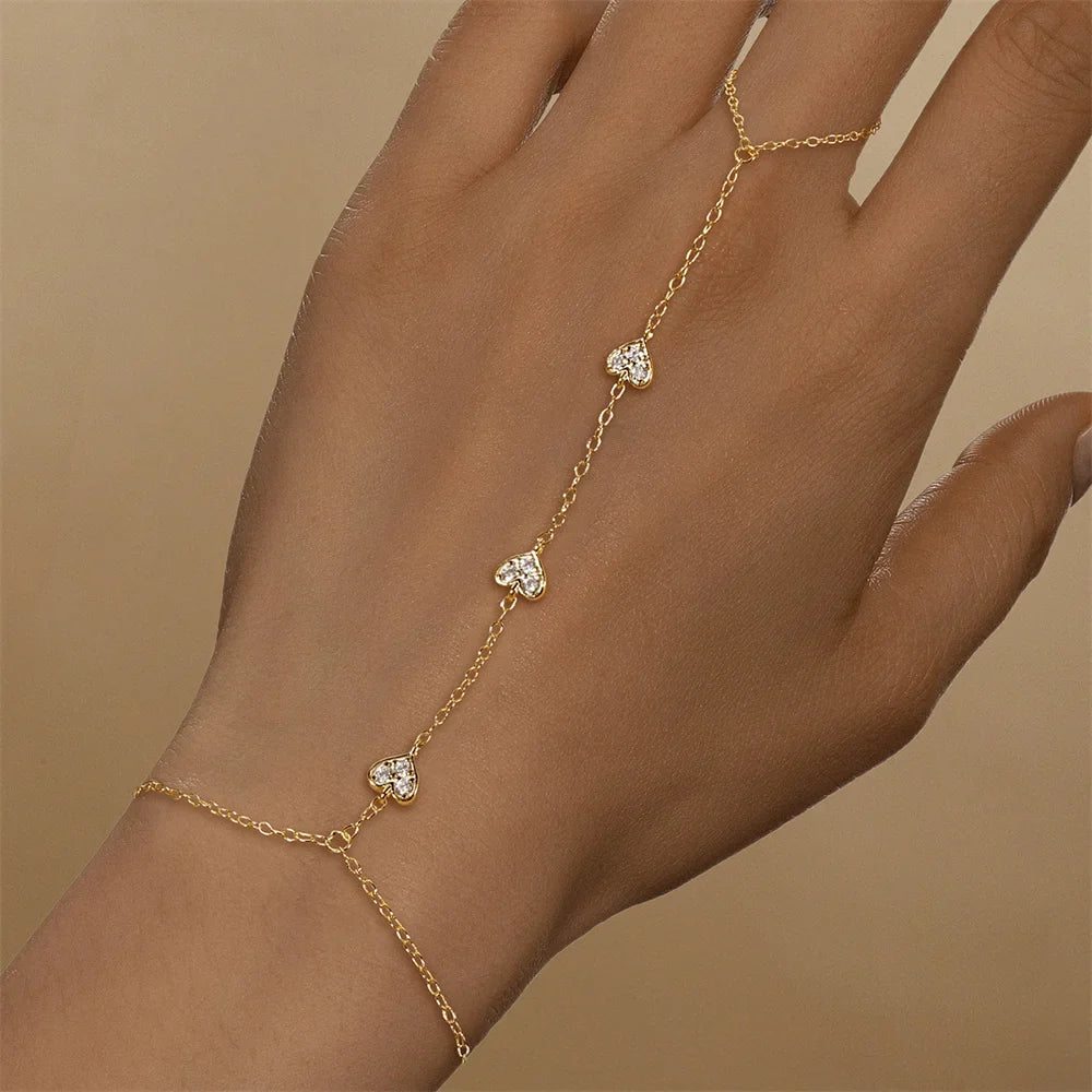 CANNER Minimalism Octagonal Star Finger Bracelet For Women 925 Sterling Silver Ins Flower Multi-layer Bracelet Fine Jewelry