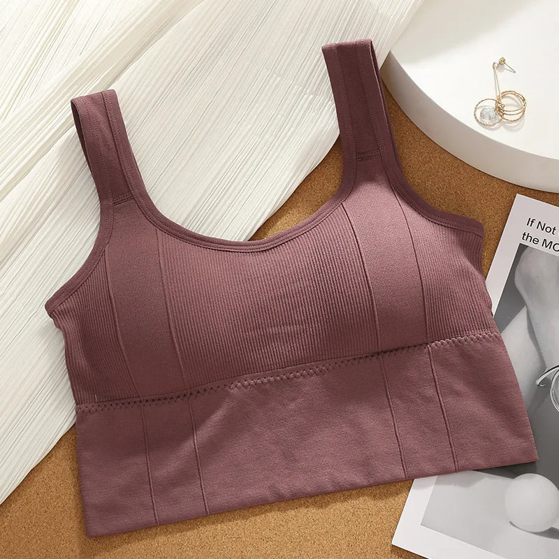 Women Seamless Sports Bra Breathable Fitness Crop Top Beautiful Back Push Up