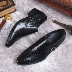 Black Burgundy Mens Loafers Shoes Genuine Leather Slip