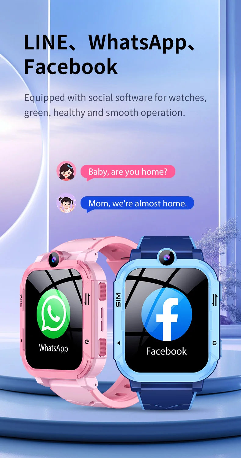 4G Kids Smart Watch GPS WiFi Tracker Location Video Call SOS Call Back Monitor Phone Watch Children Smartwatch Boy Girl Gifts