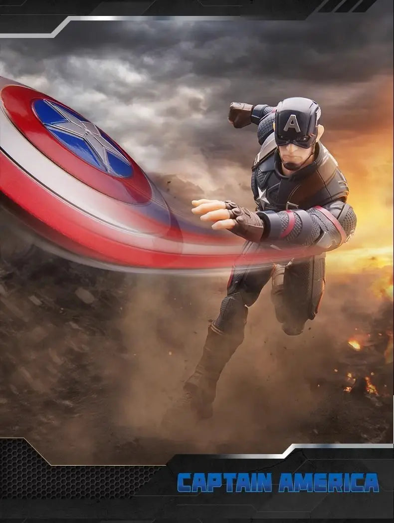 Original Blokees Marvel Champion Class Captain America Anime Figure Action Assembly Building Collection Model Toys Hobby Gifts
