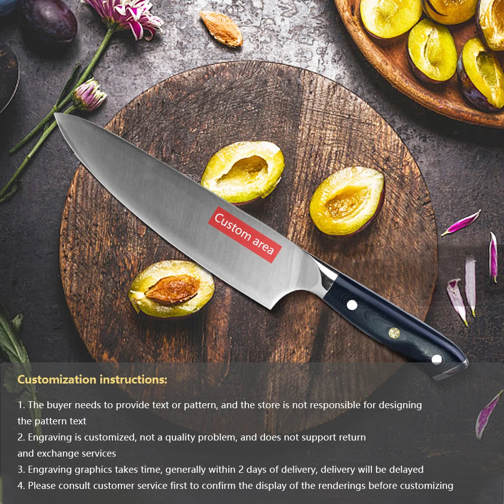 Kitchen Knife 8 inch Professional Chef Knife High Carbon 4116 German Stainless Steel