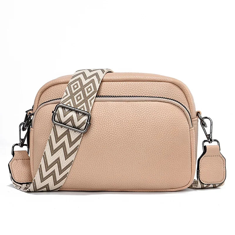 Women Crossbody Bag Multi Space Fashion Design Sense Large Capacity PU Material