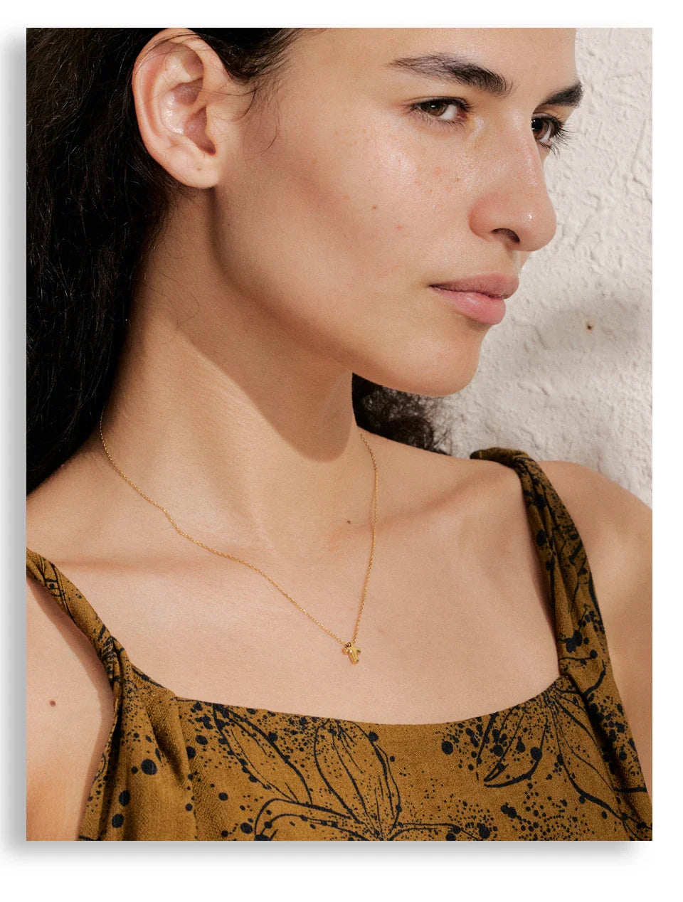 Yhpup Small Waterproof Stainless Steel Chic Cross Casting Charm Pendant Necklace Unique Classic Fashion Jewelry Bijoux Femme