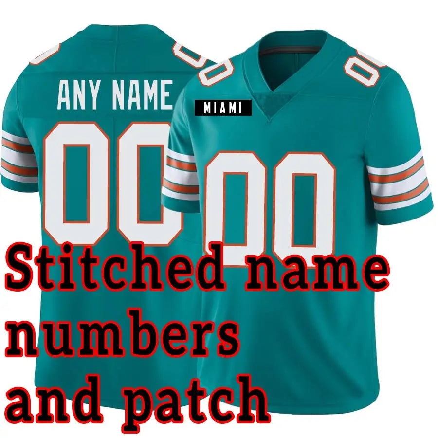 Stitched Football Jersey Custom Jacksonville,Miami,Minnesota,New England,New Orleans,San Francisco,Seattle,Tampa Bay,Tennessee,W