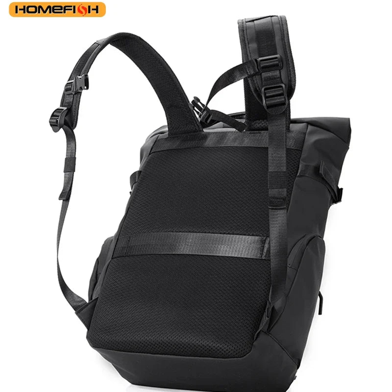 HOMEFISH Men's Travel Bag Laptop Computer Backpack Outdoor Waterproof Camping Hiking School Bag College Business Rucksack