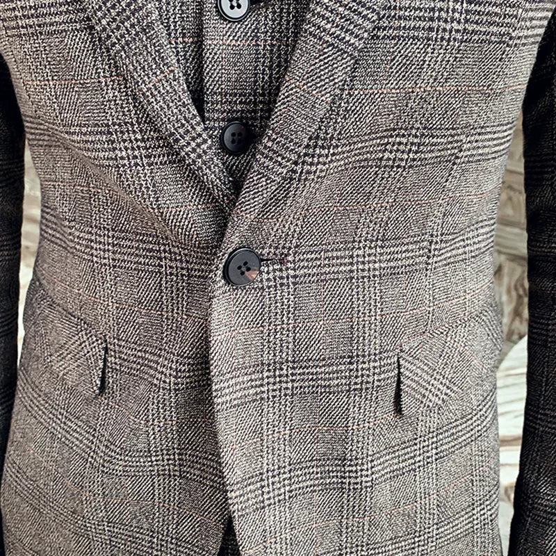 Tuxedo for Mens: Boutique M-7XL (Blazer + Vest + Trousers) Men's Suit Fashion
