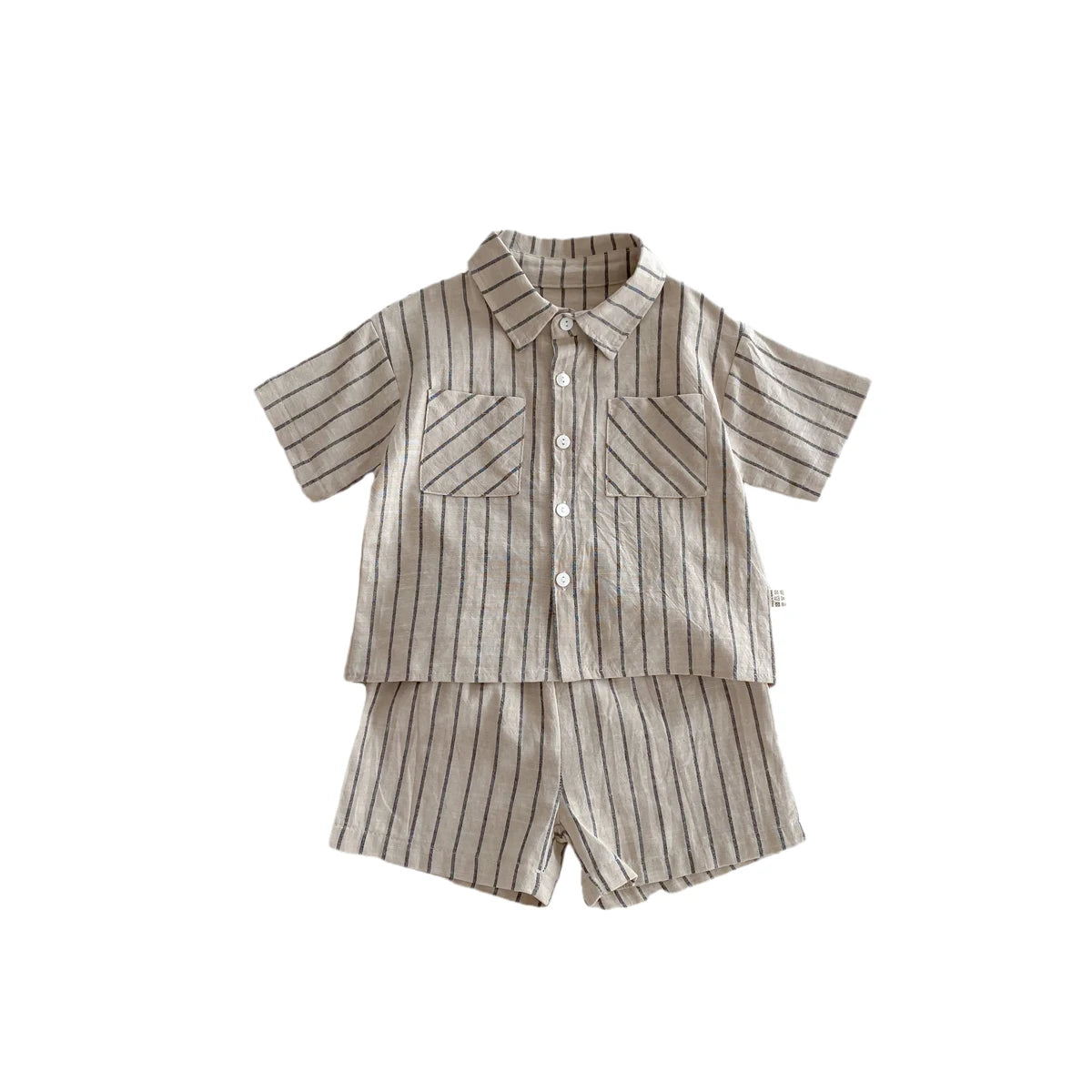 1-5 Years Old Kids Boys Clothes Summer Kids Boys Suit Cotton Striped Baby Boys Short Sleeved Shorts Set
