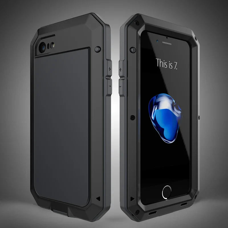 Heavy Duty Protection Armor Metal Phone Case for iPhone 17 16 15 14 13 12 11 Pro XS MAX SE XR X 6 7 Aluminum Shockproof Cover