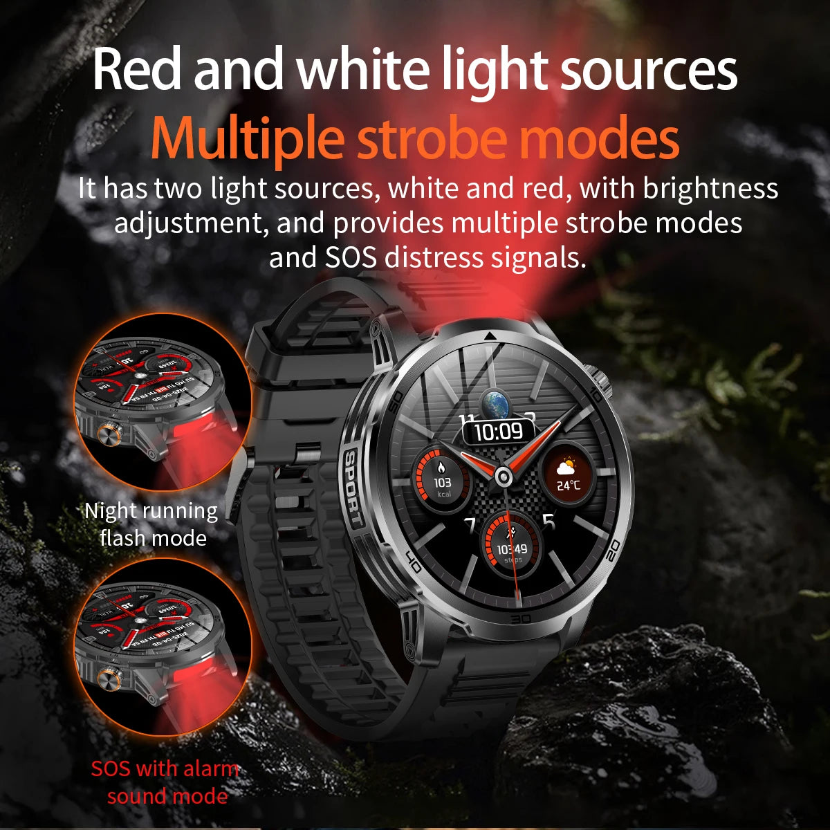 2026 New T-REX3 Outdoor Smart Watch 1.85inch AMOLED 1000mAh Large Battery 5ATM Waterproof Voice Call Sports Men Fitness Bracelet