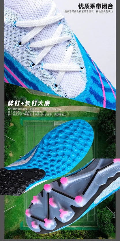 Soccer Shoes For Men Original Outdoor Sports Training Football Boots TF/FG Kids