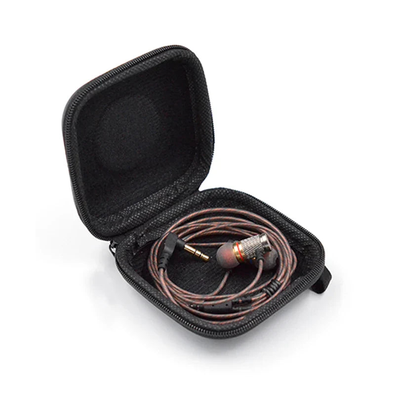 KZ PU Case Bag Earphone Headset Accessories Protable Case Pressure Shock Absorption Storage Package Case With Logo Square Bag