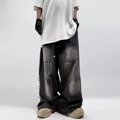 Oversized Pocket Retro Baggy Jeans Men Y2k Hip Hop Punk Wide