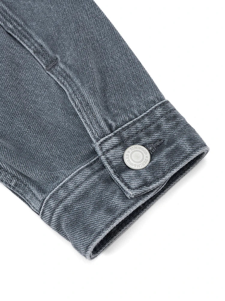 Autumn New Oversize Denim Jackets Men 12oz Washed Classical Denim Coats