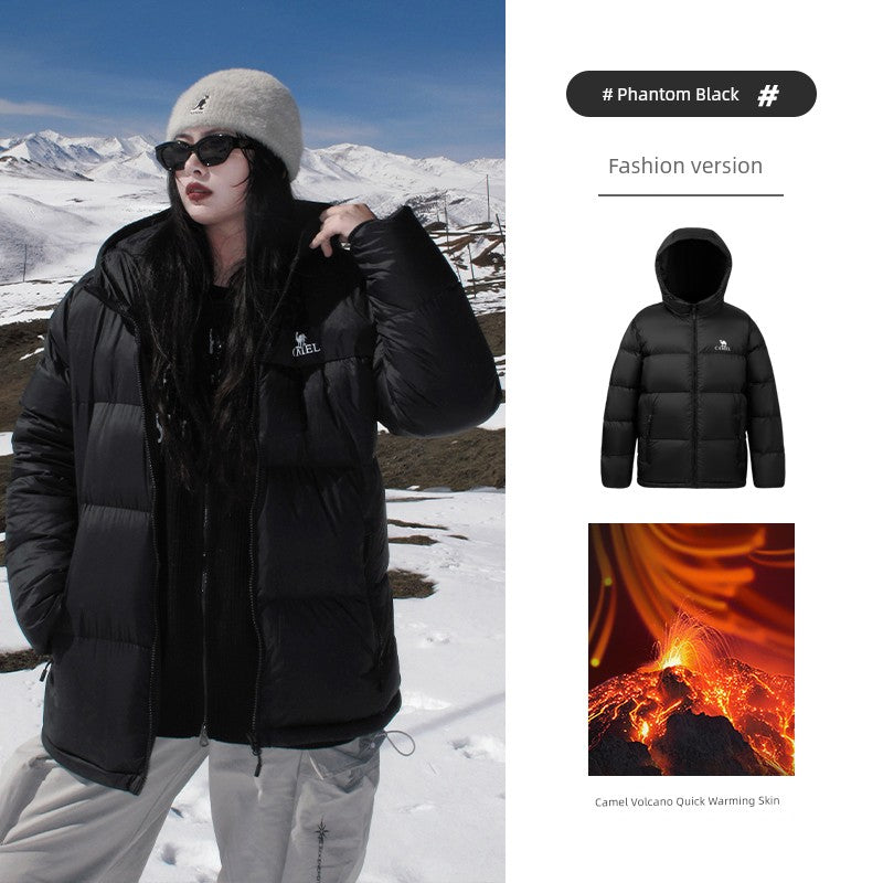 down Jacket Men's Winter Couple Short Velvet Thickened Warm Quilted Jacket