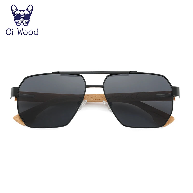 Sunglasses For Men Women Square Metal Sun Glasses Blue Lens
