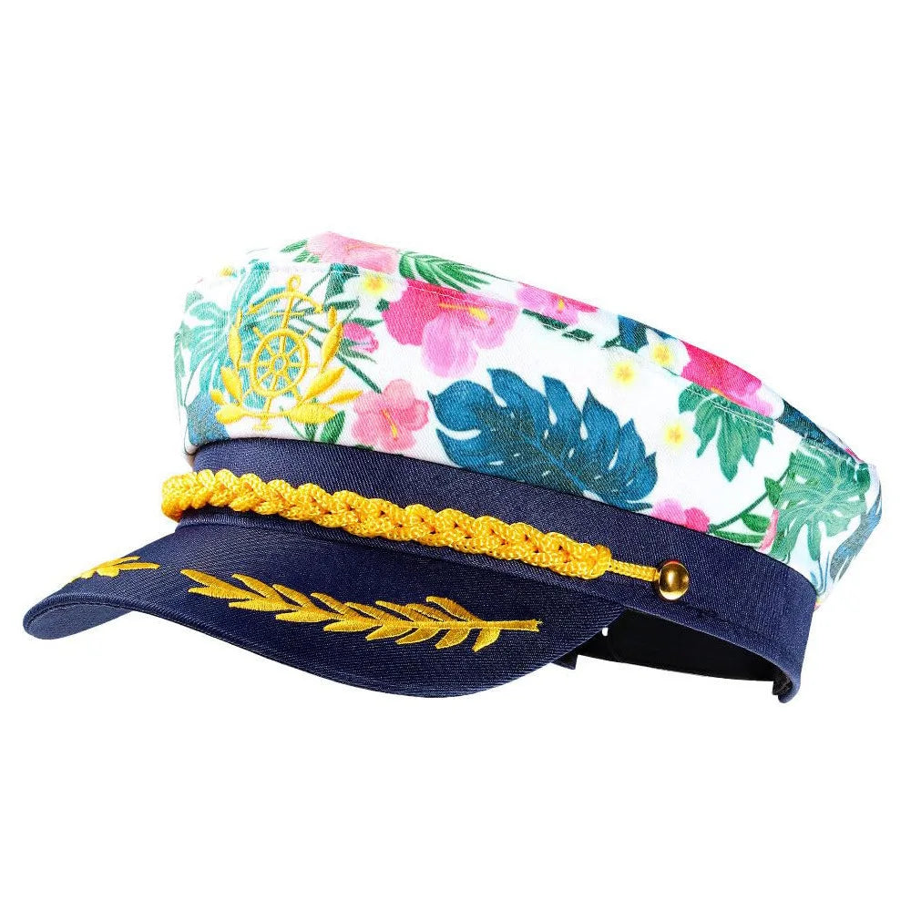 Men Women Baseball Caps Adult Adjustable Captain Costume Admiral Hat Y2K Cosplay Sailor Pilot Hat For Costume Party Performance