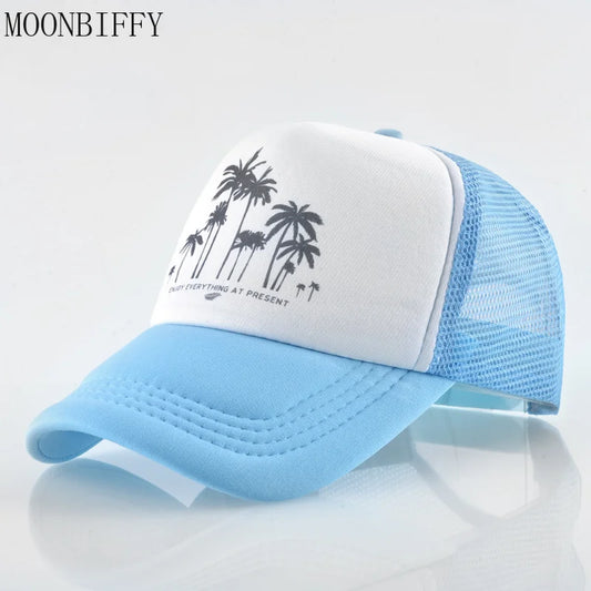 Trees Mesh Baseball Cap Summer Outdoor Snapback Sport Hats for Men