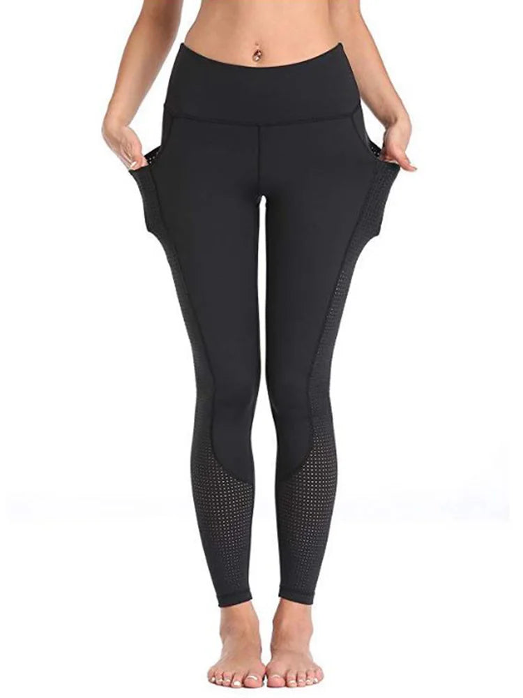 High Waist Push Up Leggins Fitness Tights Pocket Workout Leggings Women