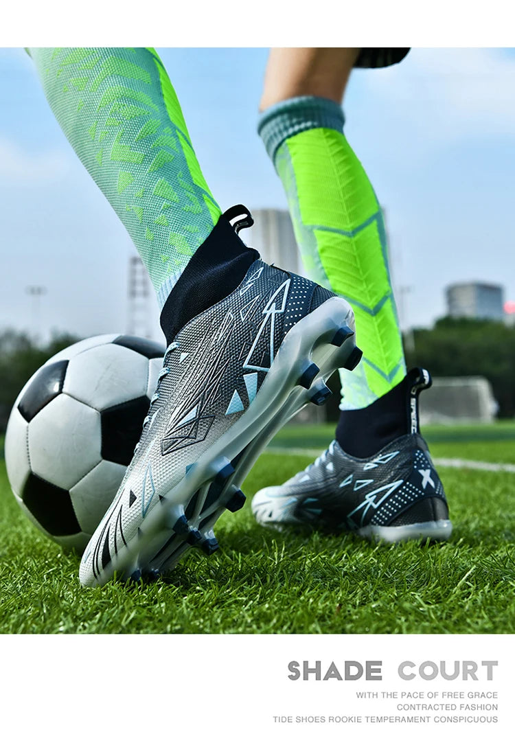 Men Sneakers Soccer Shoes Cleats Breathable Adult Kids TF/FG Football Boots