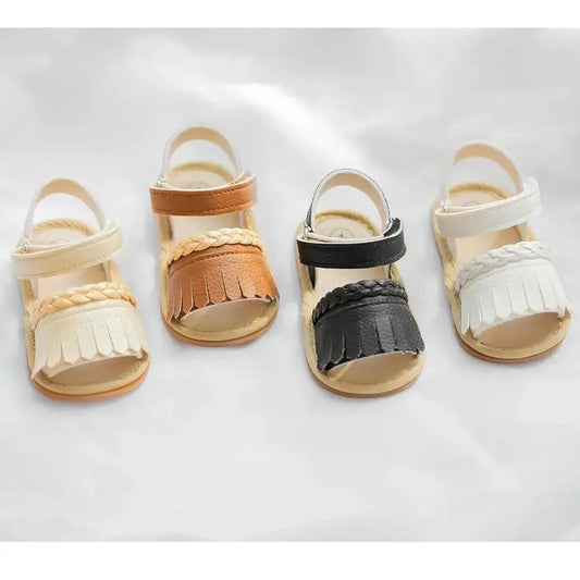 Baby Sandals Baby Girl Shoes Flats Rubber Sole Anti-Slip Sandalen Garden Shoes